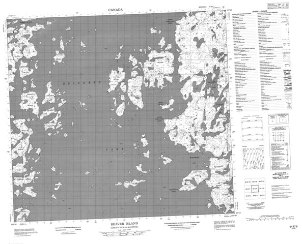 Beaver Island Topographic map 064E08 at 1:50,000 Scale