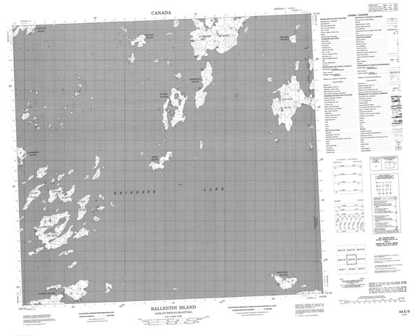 Ballentin Island Topographic map 064E09 at 1:50,000 Scale