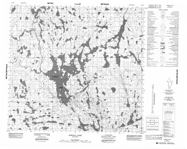 Jordan Lake Topographic map 064F09 at 1:50,000 Scale