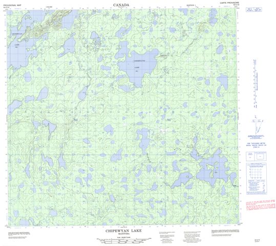 Chipewyan Lake Topographic map 064G16 at 1:50,000 Scale