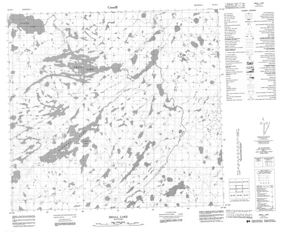 Small Lake Topographic map 064H11 at 1:50,000 Scale