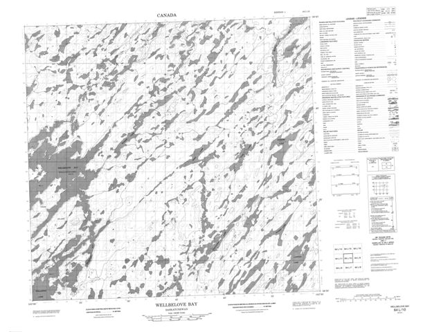 Wellbelove Bay Topographic map 064L10 at 1:50,000 Scale