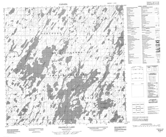 Franklin Lake Topographic map 064M06 at 1:50,000 Scale