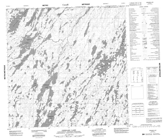 Gebhard Lake Topographic map 064M14 at 1:50,000 Scale
