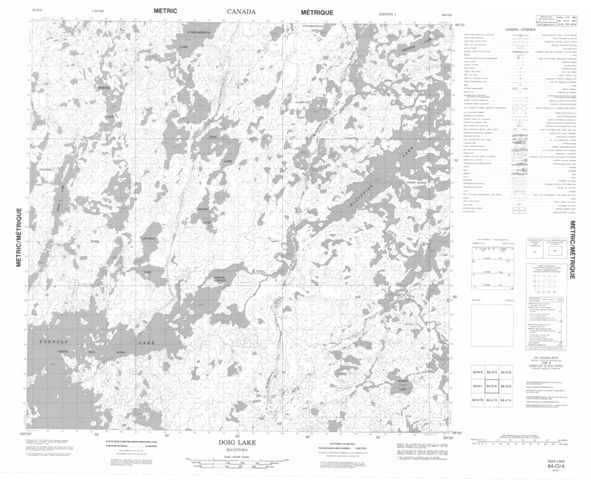 Doig Lake Topographic map 064O04 at 1:50,000 Scale
