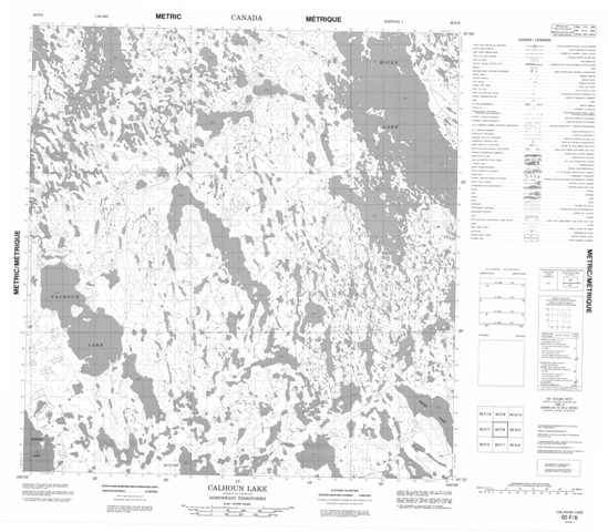 Calhoun Lake Topographic map 065F08 at 1:50,000 Scale