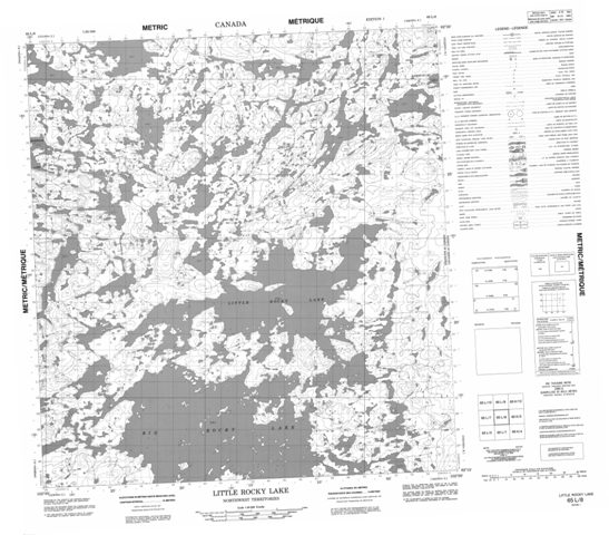Little Rocky Lake Topographic map 065L08 at 1:50,000 Scale