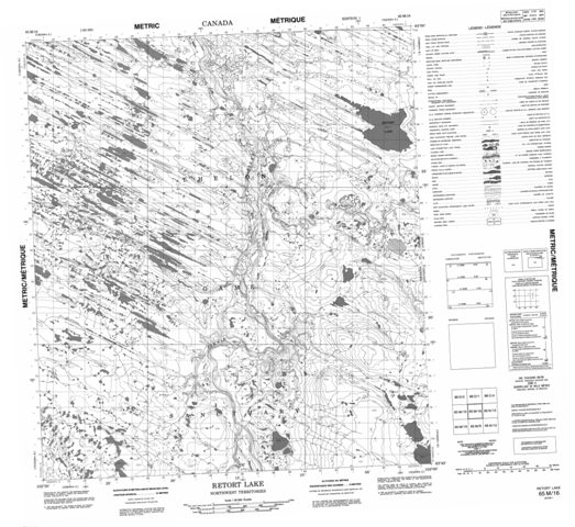 Retort Lake Topographic map 065M16 at 1:50,000 Scale