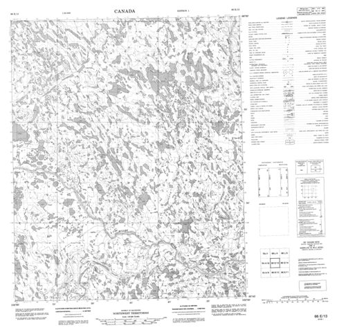 No Title Topographic map 066E13 at 1:50,000 Scale