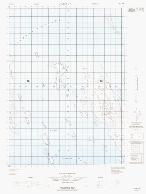 No Title Topographic map 067A06W at 1:50,000 Scale