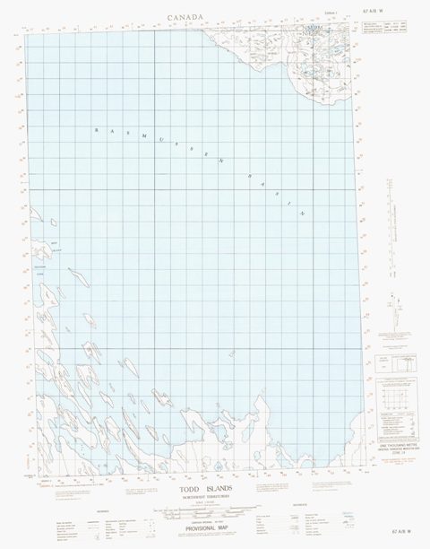 Todd Islands Topographic map 067A08W at 1:50,000 Scale