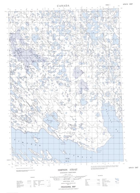 Simpson Strait Topographic map 067A10E at 1:50,000 Scale