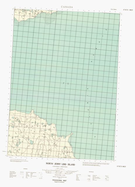 North Jenny Lind Island Topographic map 067B15W at 1:50,000 Scale