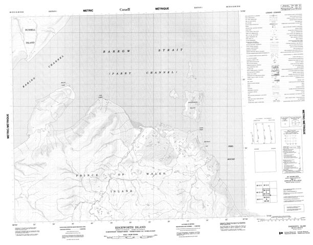 Edgeworth Island Topographic map 068D15 at 1:50,000 Scale