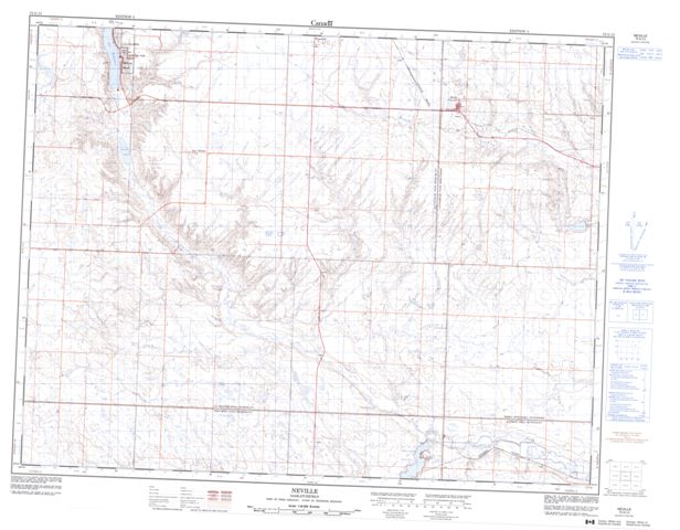Neville Topographic map 072G13 at 1:50,000 Scale