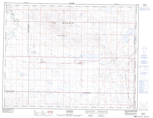 Mazenod Topographic map 072G16 at 1:50,000 Scale