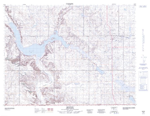 Minton Topographic map 072H02 at 1:50,000 Scale