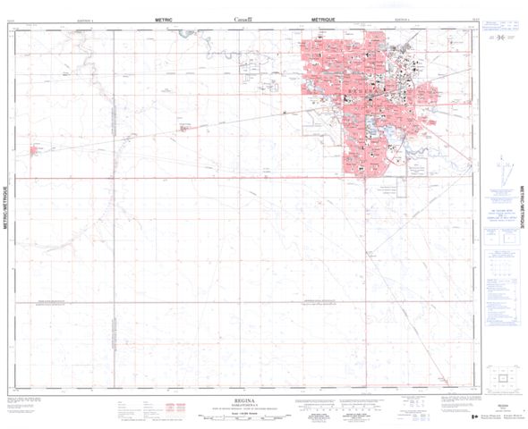 Regina Topographic map 072I07 at 1:50,000 Scale