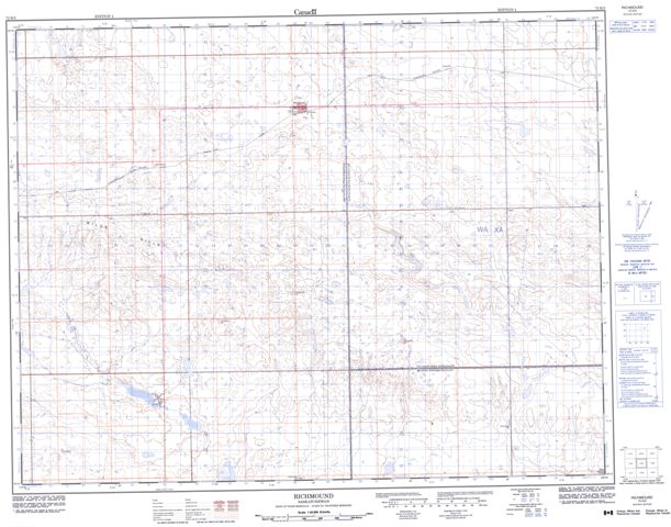 Richmound Topographic map 072K05 at 1:50,000 Scale