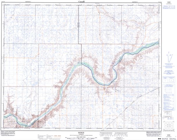 Howie Topographic map 072L14 at 1:50,000 Scale