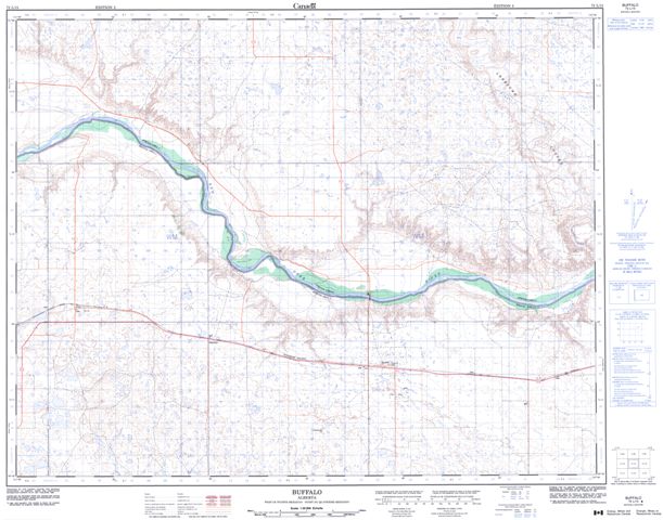 Buffalo Topographic map 072L15 at 1:50,000 Scale