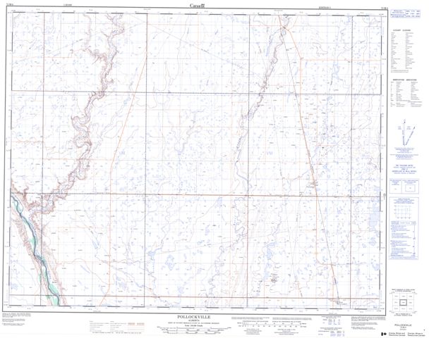 Pollockville Topographic map 072M04 at 1:50,000 Scale
