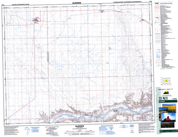 Glidden Topographic map 072N03 at 1:50,000 Scale