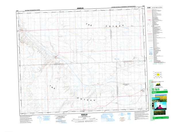 Anglia Topographic map 072N09 at 1:50,000 Scale