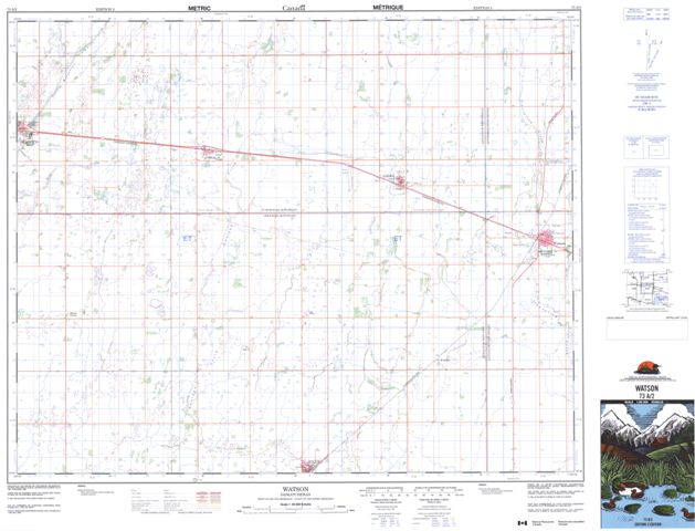 Watson Topographic map 073A02 at 1:50,000 Scale