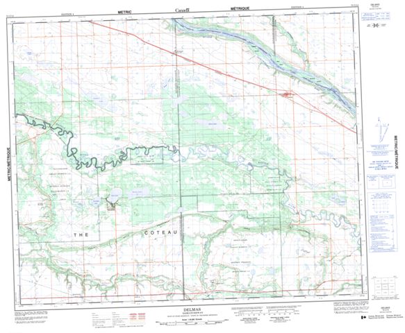 Delmas Topographic map 073C15 at 1:50,000 Scale