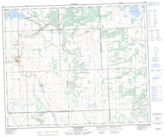 Turtleford Topographic map 073F07 at 1:50,000 Scale