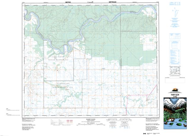 Fairy Glen Topographic map 073H02 at 1:50,000 Scale
