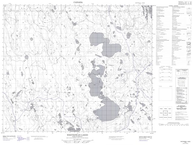 Whiteswan Lakes Topographic map 073I03 at 1:50,000 Scale