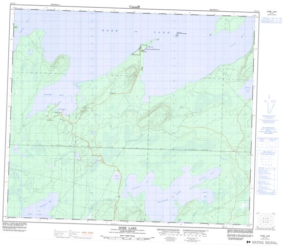 Dore Lake Topographic map 073J11 at 1:50,000 Scale