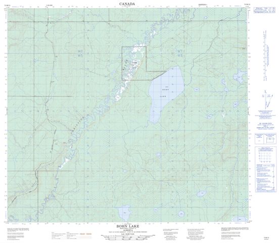 Bohn Lake Topographic map 073M15 at 1:50,000 Scale