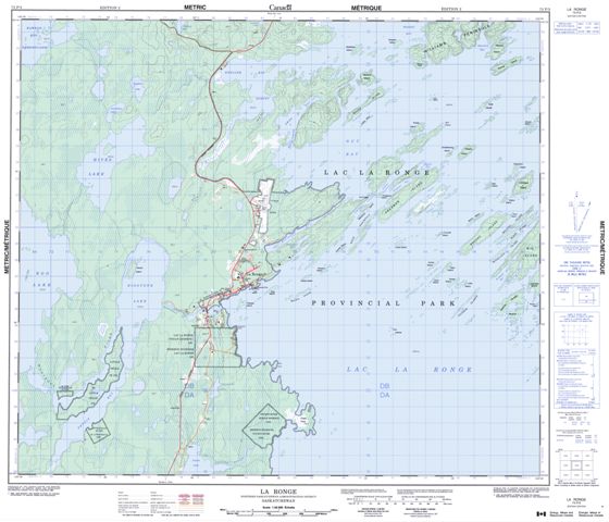 La Ronge Topographic map 073P03 at 1:50,000 Scale