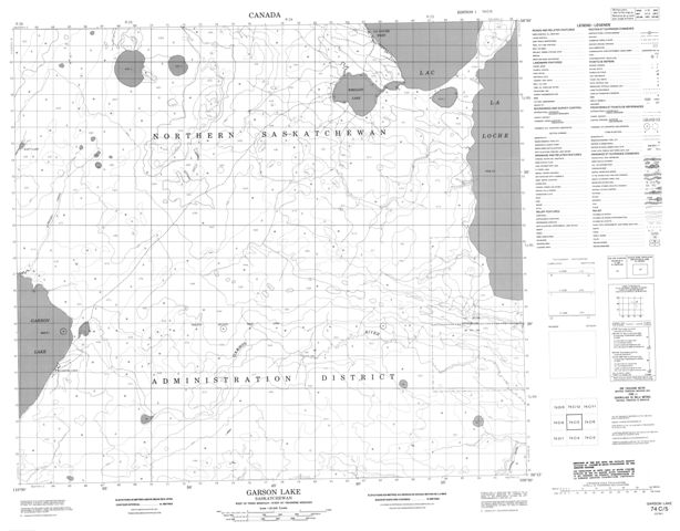 Garson Lake Topographic map 074C05 at 1:50,000 Scale