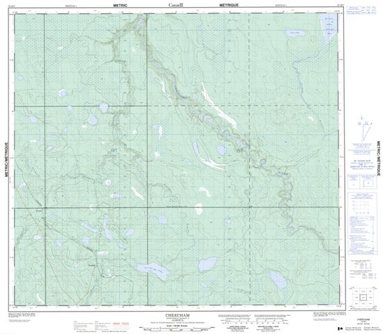 Cheecham Topographic map 074D07 at 1:50,000 Scale