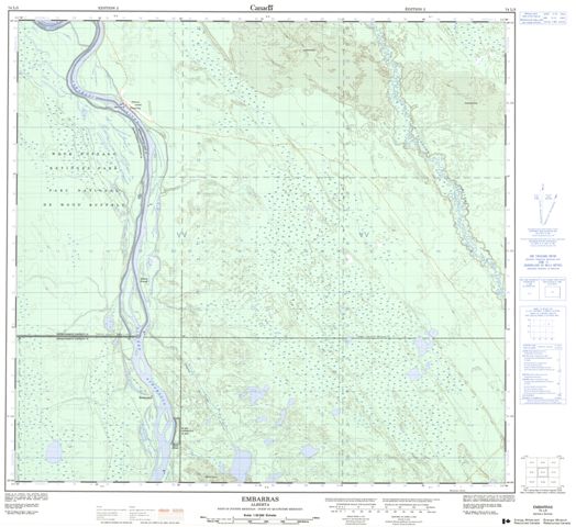 Embarras Topographic map 074L03 at 1:50,000 Scale