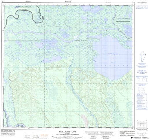 Richardson Lake Topographic map 074L06 at 1:50,000 Scale