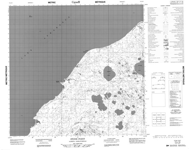 Stone Point Topographic map 074L16 at 1:50,000 Scale