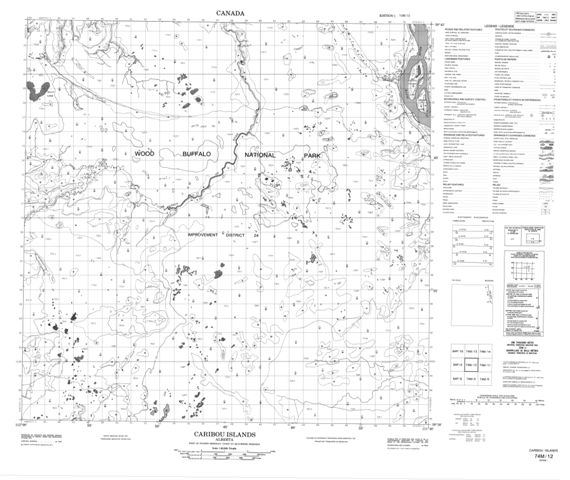 Caribou Islands Topographic map 074M12 at 1:50,000 Scale