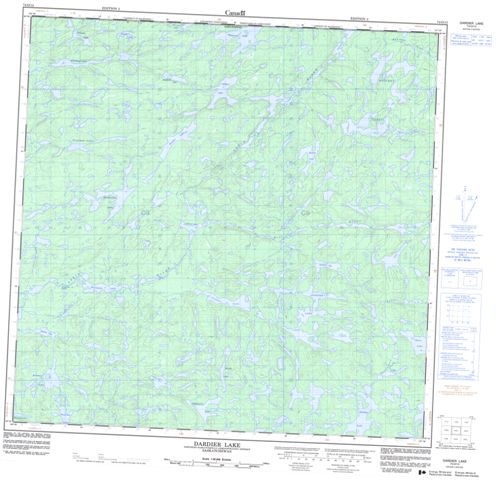 Dardier Lake Topographic map 074O13 at 1:50,000 Scale