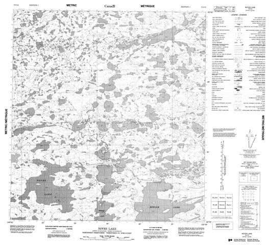 Noyes Lake Topographic map 075I12 at 1:50,000 Scale