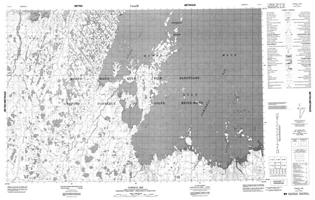Conolly Bay Topographic map 077A01 at 1:50,000 Scale