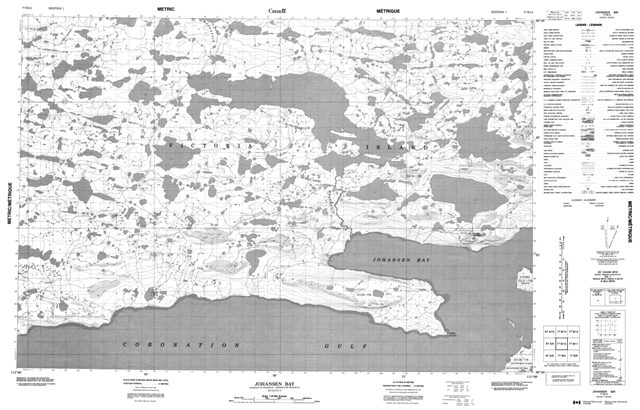Johansen Bay Topographic map 077B12 at 1:50,000 Scale