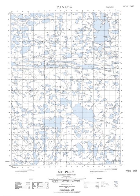 Mt Pelly Topographic map 077D01E at 1:50,000 Scale