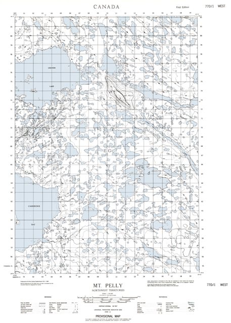 Mt Pelly Topographic map 077D01W at 1:50,000 Scale