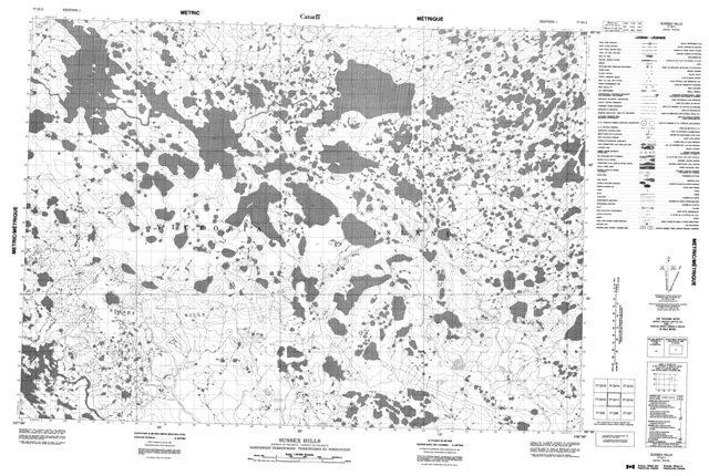 Sussex Hills Topographic map 077D11 at 1:50,000 Scale