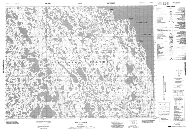 Cape Sverdrup Topographic map 077E16 at 1:50,000 Scale